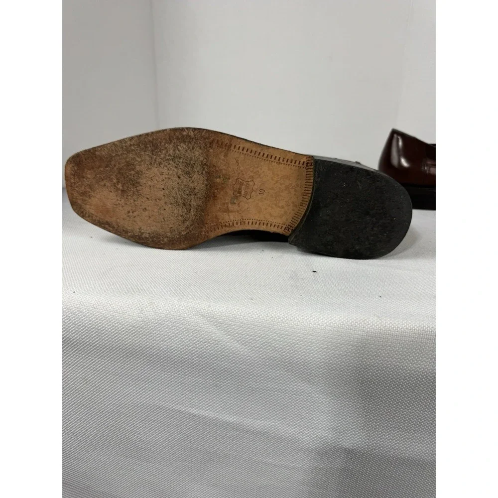 Marco Vicci‎ Rockford Croc Embossed Leather Wingtips tassels size 10